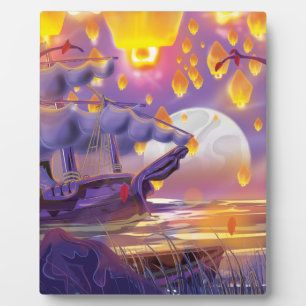 Plaque Photo Lanternes chinoises sur le lac