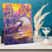 Plaque Photo Lanternes chinoises sur le lac (Côté)