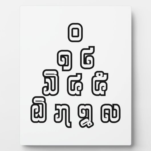 Plaque Photo Laos / Laos Numéros Pyramid Laotien Script (Devant)