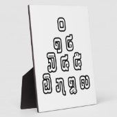 Plaque Photo Laos / Laos Numéros Pyramid Laotien Script (Côté)