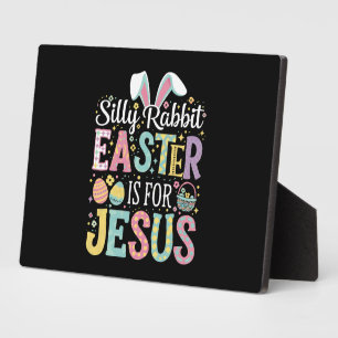 Plaque Photo Lapin bête Pâques est pour Jésus Mignon Lapin