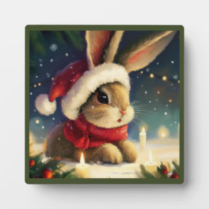 Plaque Photo Lapin de Noël 4