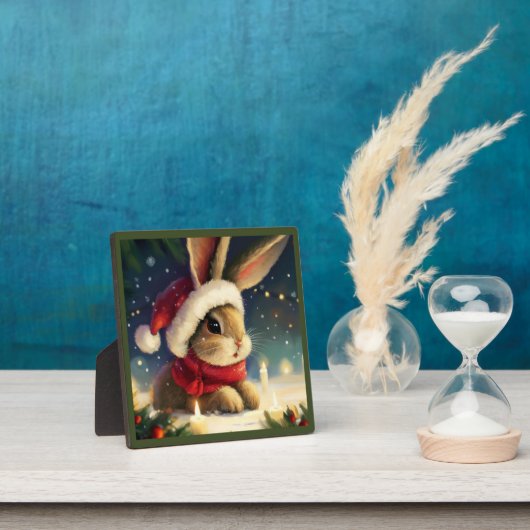 Plaque Photo Lapin de Noël 4 (Insitu)