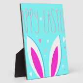 Plaque Photo lapin de pâques heureux (Côté)