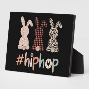 Plaque Photo Lapin de Pâques Hip Hop Printemps Mignon