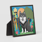 Plaque Photo Lapphund finlandais (Recto)