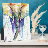 Plaque Photo L'aquarelle des éléphants (Côté)