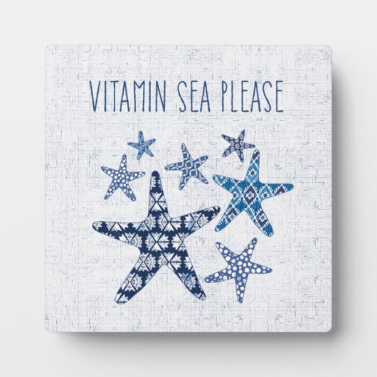 Plaque Photo L'art côtier | Vitamine Mer S'Il Vous Plaît (Devant)