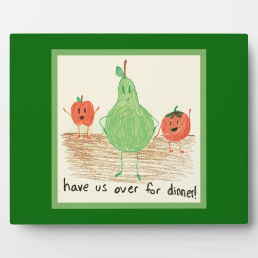 Plaque Photo L'art de l'enfant, vert (Devant)