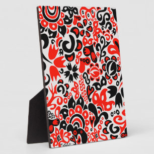 Plaque Photo L'art populaire ukrainien motif floral abstact