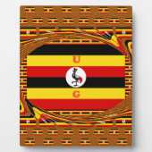 Plaque Photo L'Art Vibrant Ouganda Inspiré Du Drapeau (Devant)