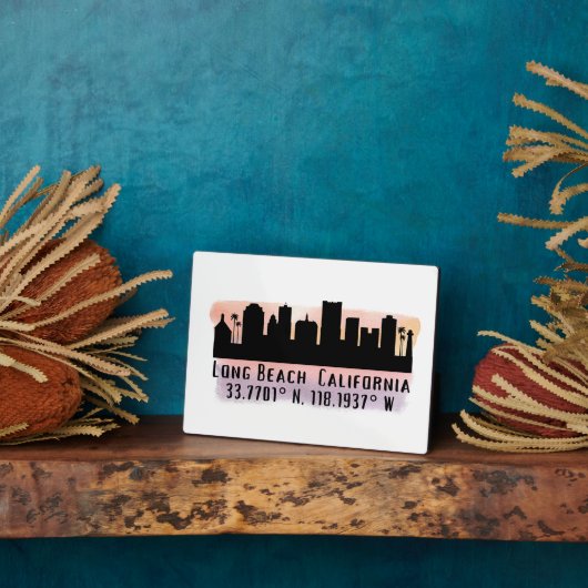 Plaque Photo Latitude et Longitude de la ligne aérienne longue  (Côté)