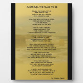 Plaque Photo L'Australie, l'endroit où se poser (Devant)