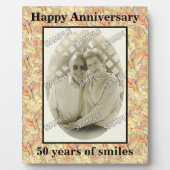 Plaque Photo L'automne part heureux 50e anniversaire Ajouter ph (Devant)