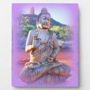 Plaque Photo lavande aura buddha