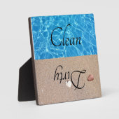 Plaque Photo Lave-vaisselle propre sale Plage Eau (Recto)