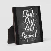 Plaque Photo Laver Plier à sec Répéter (Recto)