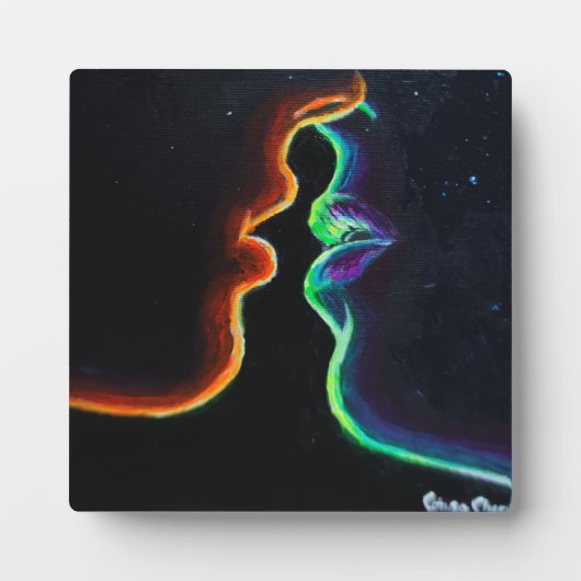 Plaque Photo Le baiser (Devant)