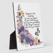 Plaque Photo Le bonheur est comme un papillon (Côté)