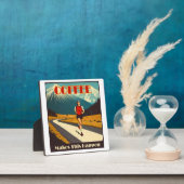 Plaque Photo Le Café Fait Que Cela Se Produit En Cours D'Exécut (Insitu)