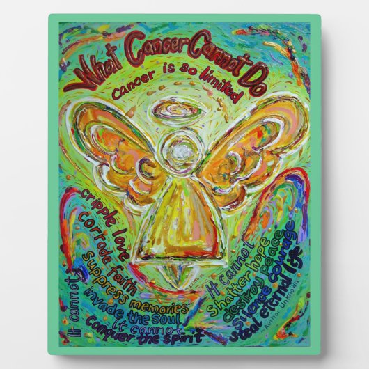 Plaque Photo Le cancer arc-en-ciel ne peut pas faire Ange Art P (Devant)