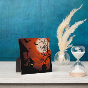 Plaque Photo Le cauchemar de la lune sanglante d'Halloween