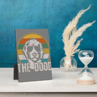 Plaque Photo Le chien doré Dood Vintage Goldendoodle