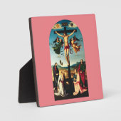 Plaque Photo Le Christ crucifié avec la Vierge Marie (Recto)