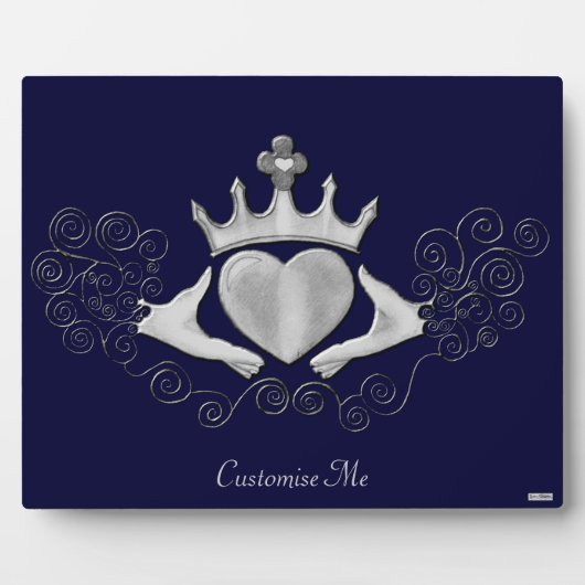 Plaque Photo Le Claddagh (Argent) (Devant)