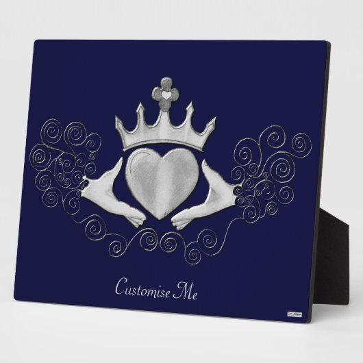 Plaque Photo Le Claddagh (Argent) (Côté)