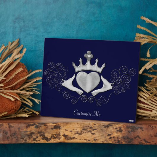 Plaque Photo Le Claddagh (Argent) (Côté)