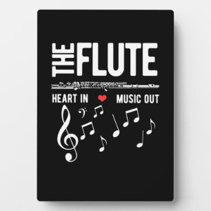 Plaque Photo Le cœur de flûte en musique
