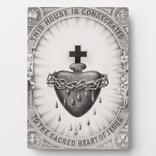 Plaque Photo Le Cœur très sacré de Jésus Symbole du Divin