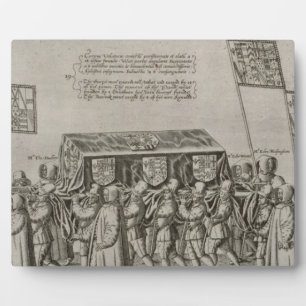 Plaque Photo Le cortège funèbre de Sir Philip Sidney (1554-158