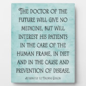 Plaque Photo Le Docteur de l'avenir Chiropratique Citation Plaq (Devant)