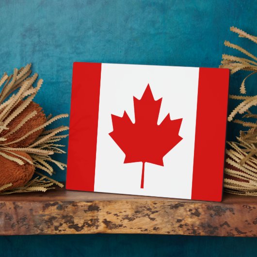 Plaque Photo Le drapeau de la Feuille d'érable du Canada (Côté)