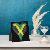 Plaque Photo Le Drapeau Jamaïcain Dans Un Coeur (Insitu)