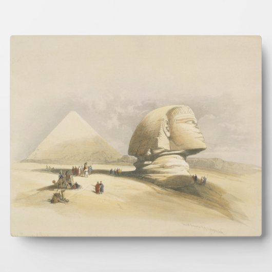 Plaque Photo Le Grand Sphinx et les Pyramides de Gizeh, de "E (Devant)