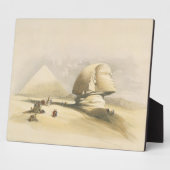 Plaque Photo Le Grand Sphinx et les Pyramides de Gizeh, de "E (Côté)