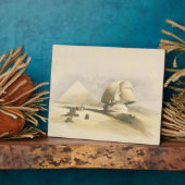 Plaque Photo Le Grand Sphinx et les Pyramides de Gizeh, de "E (Côté)