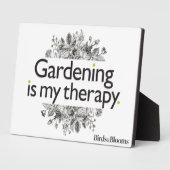 Plaque Photo Le jardinage est ma thérapie (Côté)