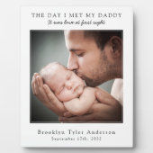 Plaque Photo Le Jour où j'ai rencontré mon papa Photo Fête des (Devant)