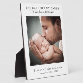 Plaque Photo Le Jour où j'ai rencontré mon papa Photo Fête des (Côté)