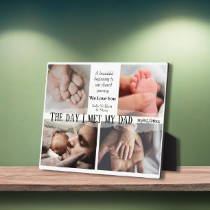 Plaque Photo Le jour où j'ai rencontré mon père 4 Photo collage