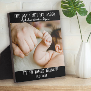 Plaque Photo Le jour où j'ai rencontré mon père Photo première