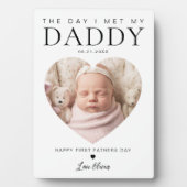 Plaque Photo Le jour où j'ai rencontré mon père première photo (Devant)