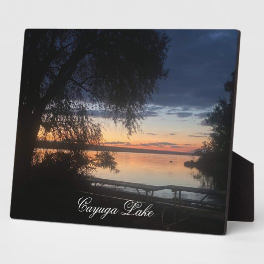 PLAQUE PHOTO LE LAC CAYUGA EN AUTOMNE (Côté)