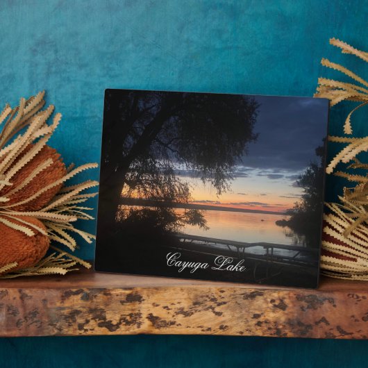 PLAQUE PHOTO LE LAC CAYUGA EN AUTOMNE (Côté)