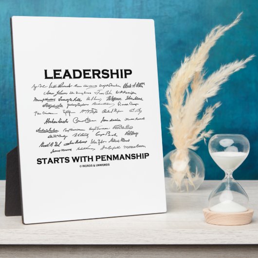 Plaque Photo Le Leadership Commence Par La Pénalité (Signatures (Côté)