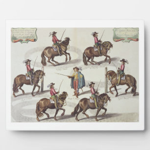 Plaque Photo Le marquis de Newcastle Le capitaine Mazin un Ri